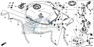 CB500XE CB500X ABS UK - (E) drawing FUEL TANK/ FUEL PUMP