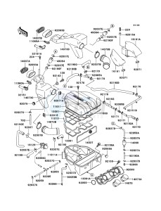 ZZR600 ZX600-E13H GB XX (EU ME A(FRICA) drawing Air Cleaner