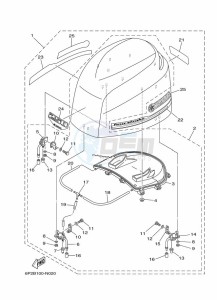 F250GETX drawing FAIRING-UPPER