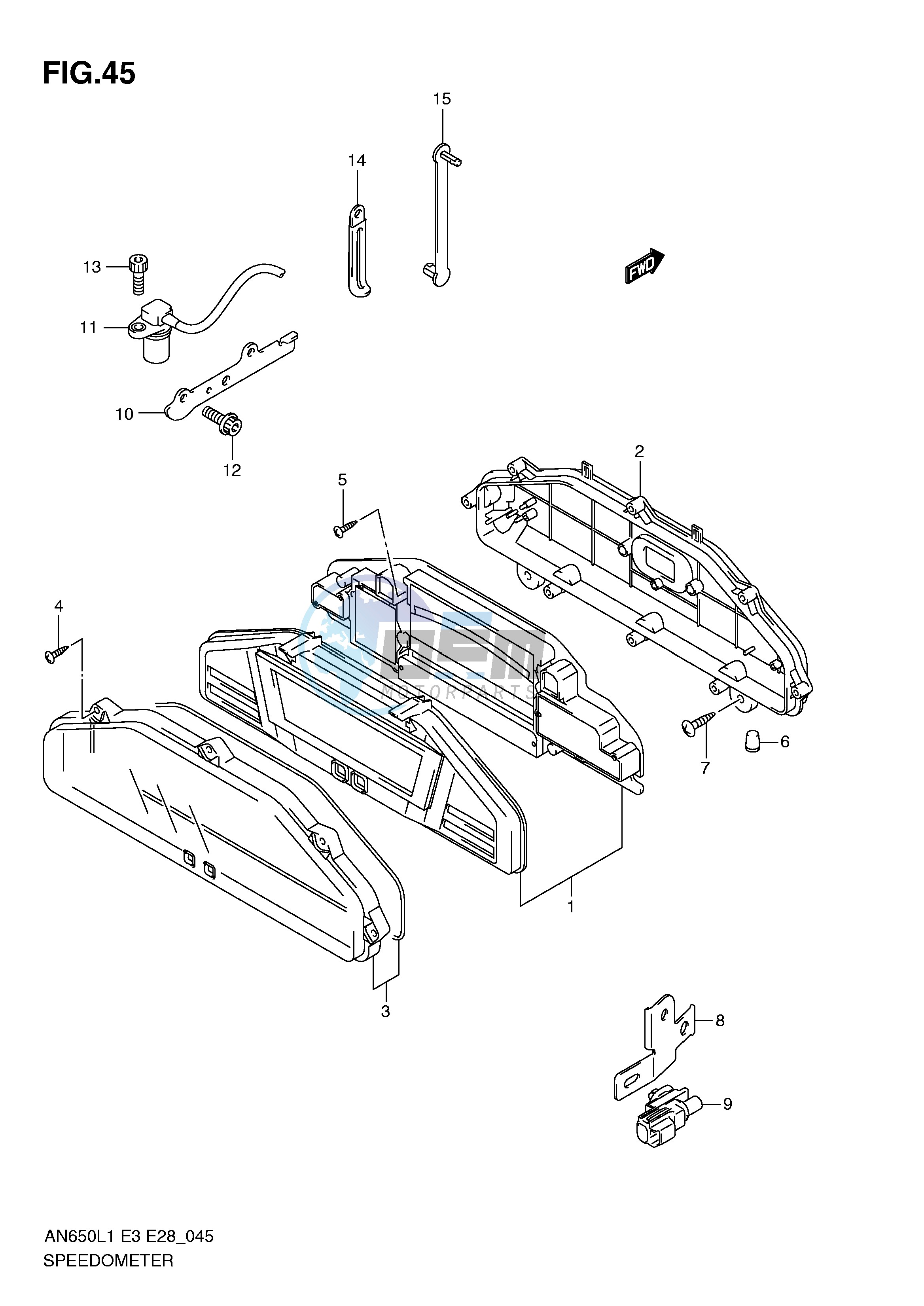 SPEEDOMETER (AN650L1 E3)