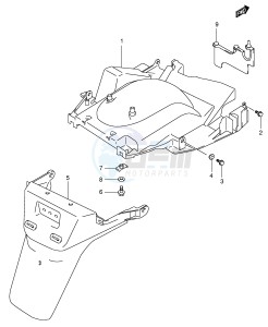 AN400 (E2) Burgman drawing REAR FENDER (MODEL X Y)