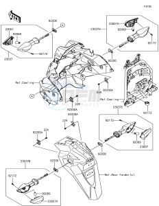 VERSYS-X 300 ABS KLE300CHF XX (EU ME A(FRICA) drawing Turn Signals