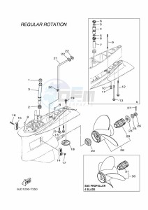 F300DET drawing PROPELLER-HOUSING-AND-TRANSMISSION-2