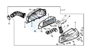 GTS 125 EURO 3 drawing AIRFILTER