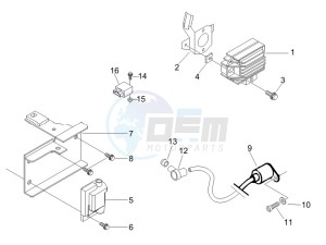 Liberty 125 4t Sport e3 (UK) UK drawing Voltage Regulators - Electronic Control Units (ecu) - H.T. Coil