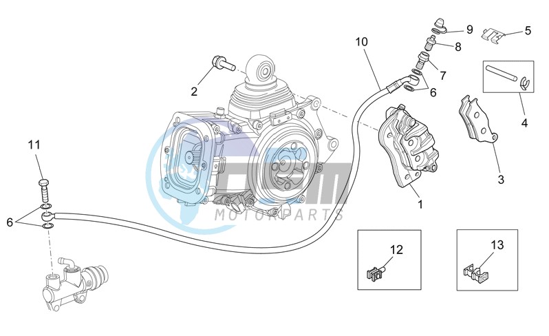 Rear brake caliper