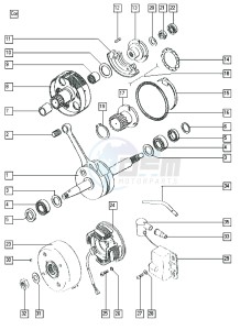 FLEXER_25-45kmh_K1-K3 50 K1-K3 drawing Crankshaft-cluth-magneto