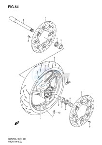 GSR750 EU drawing FRONT WHEEL