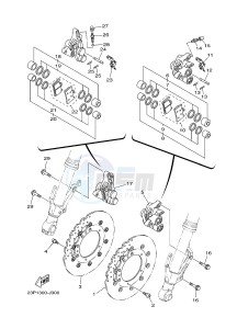 XT1200ZE SUPER TENERE ABS (BP91) drawing FRONT BRAKE CALIPER