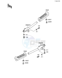 KLF 110 A [MOJAVE 110] (A1-A2) [MOJAVE 110] drawing FOOTRESTS