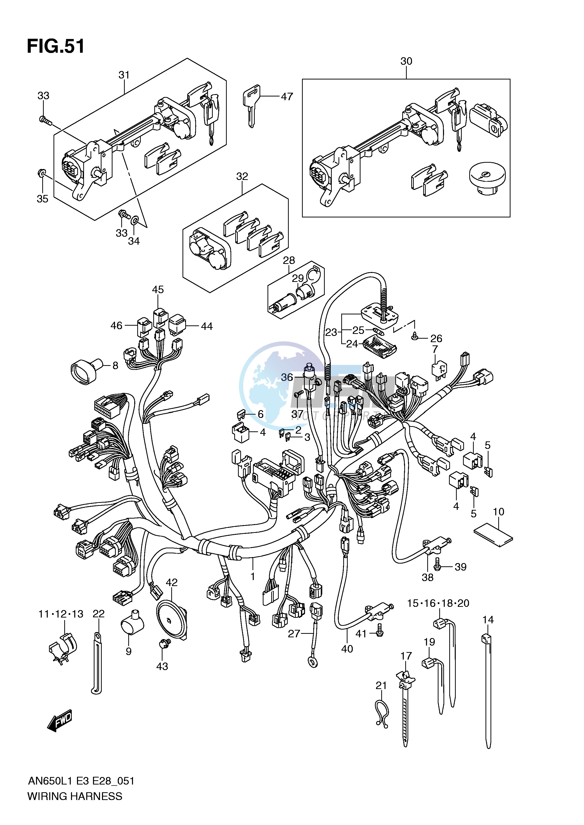 WIRING HARNESS (AN650L1 E3)