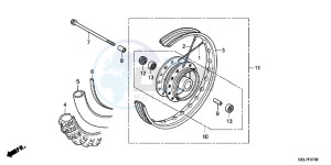 CRF50FE CRF50F Europe Direct - (ED) drawing FRONT WHEEL