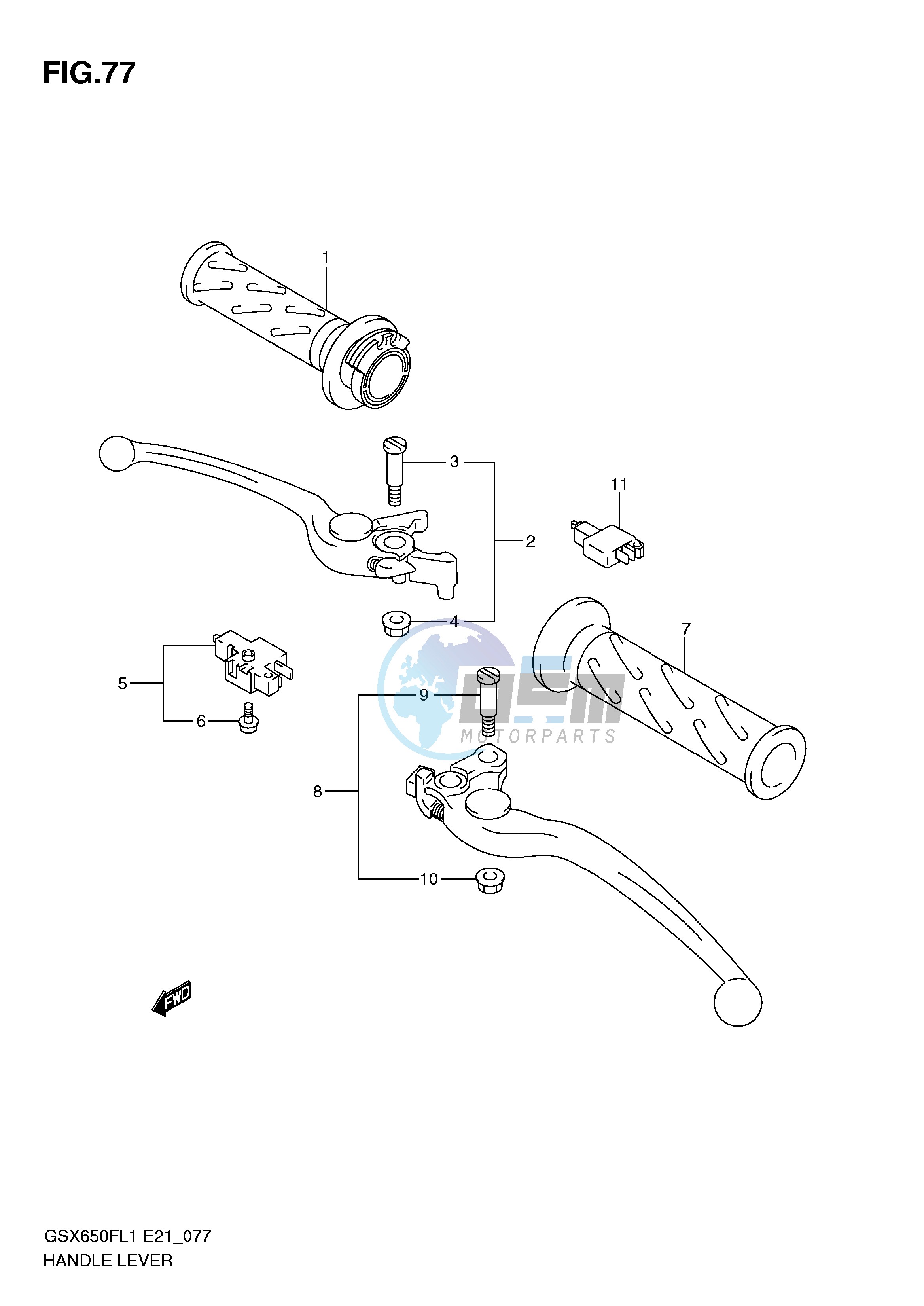 HANDLE LEVER (GSX650FL1 E21)