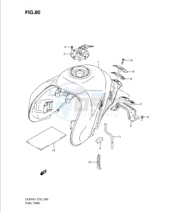 DL650 drawing FUEL TANK (DL650UEL1 E19)