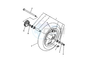 YP MAJESTY DX 250 drawing FRONT WHEEL WITH ABS