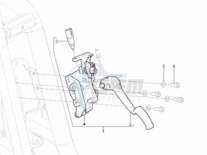 MP3 300 4t 4v ie erl ibrido drawing Control pedals - Levers