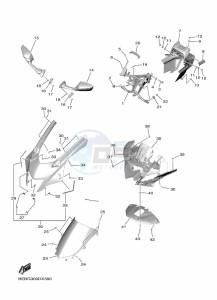 YZF690 YZF-R7 (BEBG) drawing COWLING 1