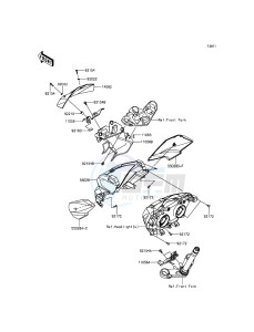 Z300 ABS ER300BGF XX (EU ME A(FRICA) drawing Cowling