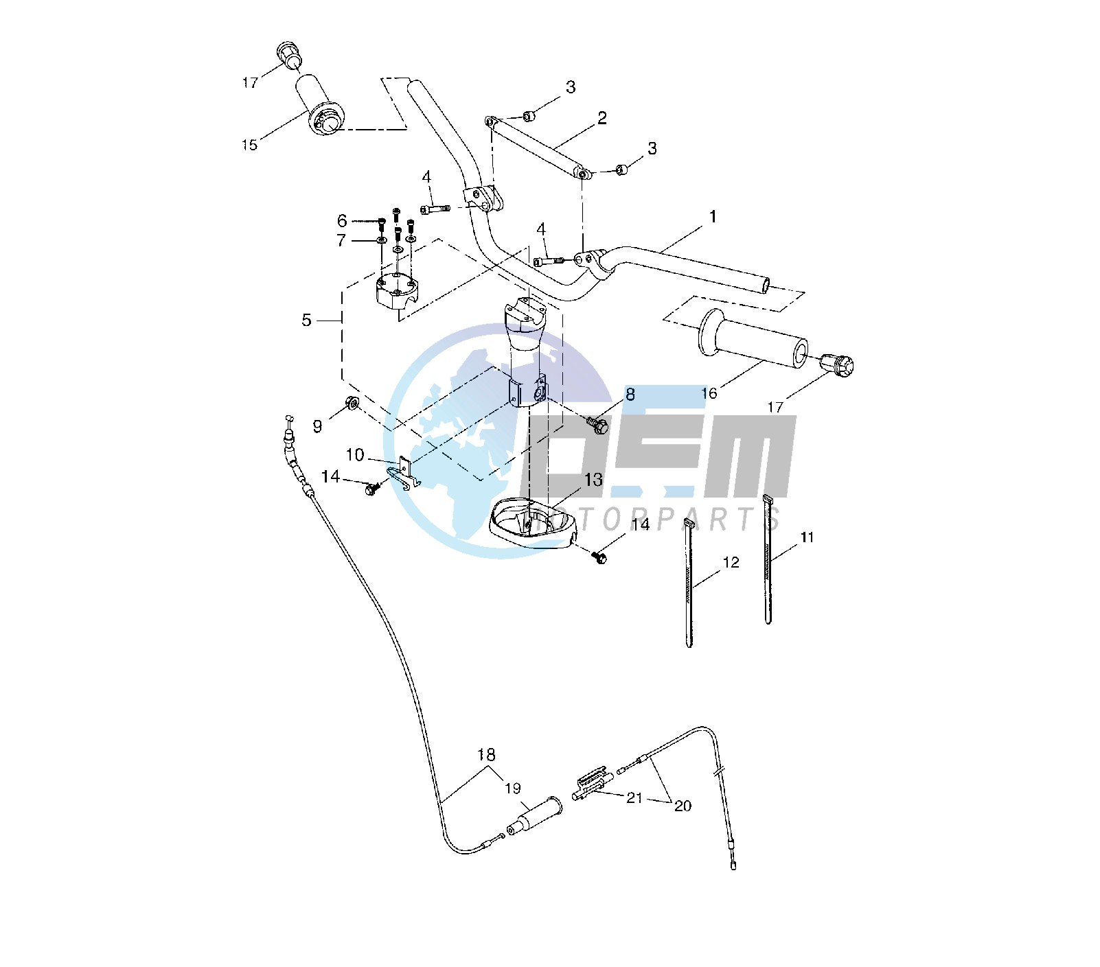 STEERING HANDLE AND CABLE