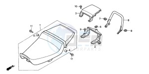 CBR600F drawing SEAT/SEAT COWL