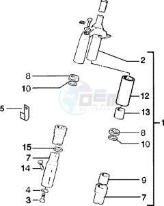 Liberty 125 Leader drawing Front wheel suspension