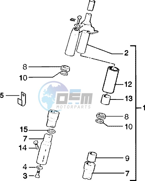 Front wheel suspension