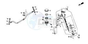 CB500 drawing REAR BRAKE MASTER CYLINDER (2)