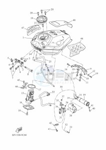 XSR700 MTM690-U (BJW1) drawing FUEL TANK