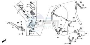 CBR1000F drawing FR. BRAKE MASTER CYLINDER