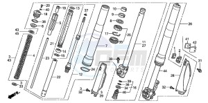 CR125R drawing FRONT FORK