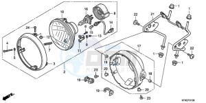 VTR2509 F / CMF LL drawing HEADLIGHT (VTR250-ED,F)