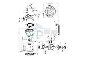 XPS SM - 50 cc drawing CYLINDER HEAD