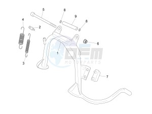 Sport City Street 125 4t 4v e3 drawing Central stand