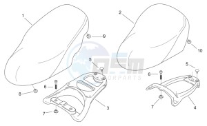 Scarabeo 50 2t (eng. Minarelli) drawing Seat - Carrier