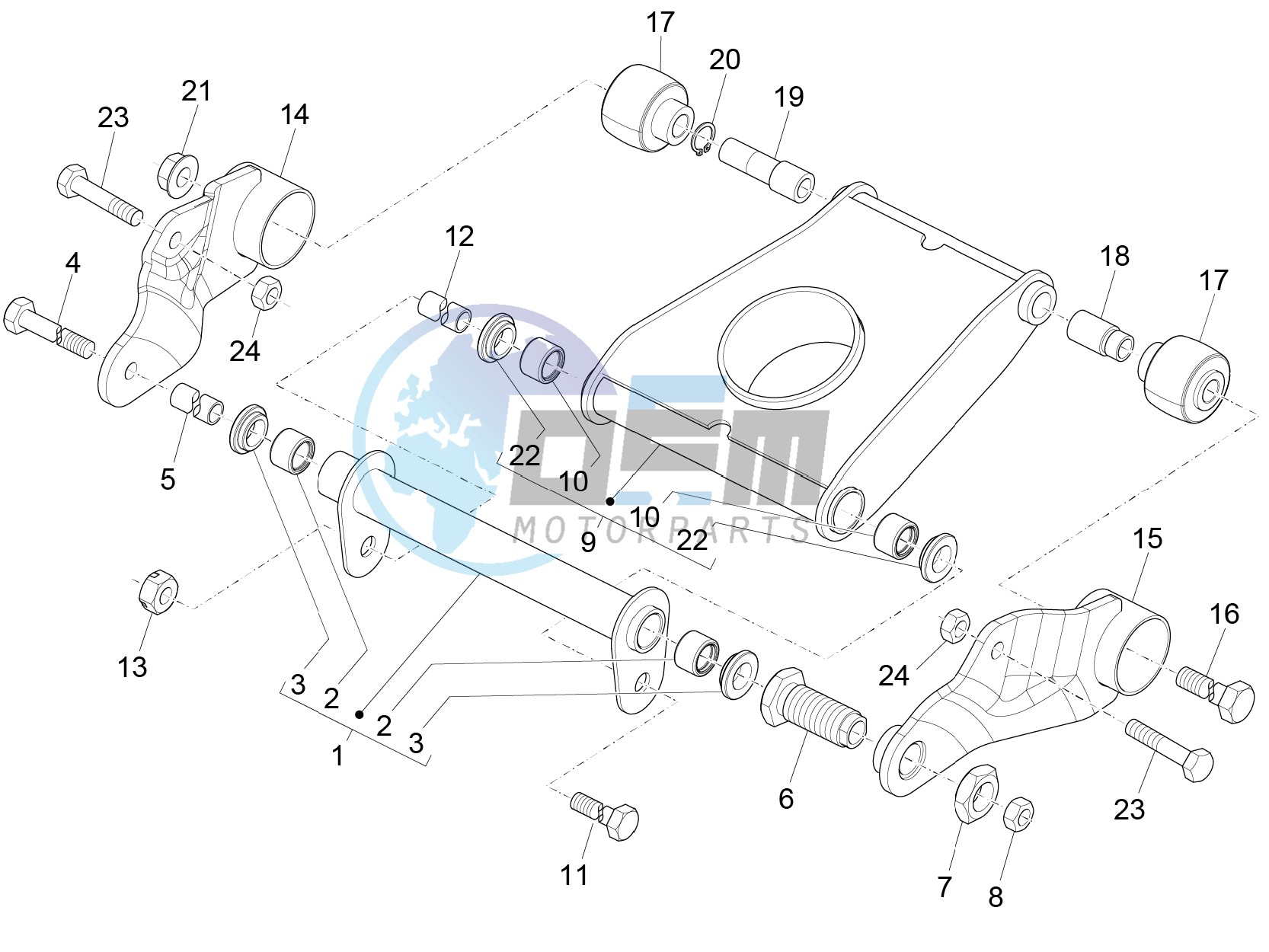 Swinging arm