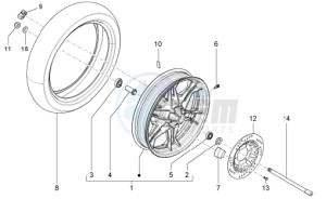 V7 Stone 750 drawing Rear wheel II