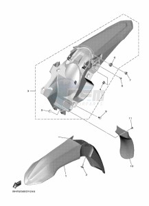 YZ450F (BHR2) drawing FENDER