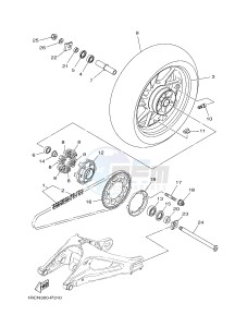 MT-09 TRACER MT09TRA TRACER 900 (2SCT) drawing REAR WHEEL