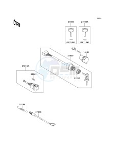 KAF 400 B [MULE 600] (B6F-B9F) B7F drawing IGNITION SWITCH