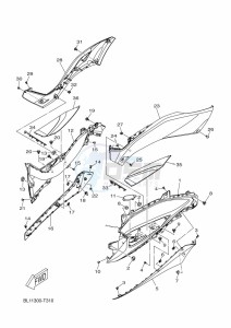 YP125RA XMAX 125 ABS (BL25) drawing STAND & FOOTREST 2