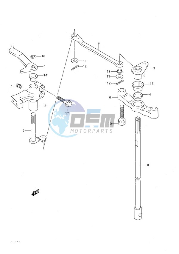 Clutch Shaft DF 140T (S/N 375471 & Older) DF 140Z (S/N 371346 & Older)