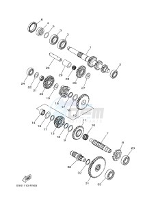 YFM700FWAD YFM70GPLG GRIZZLY EPS SE (B318) drawing TRANSMISSION