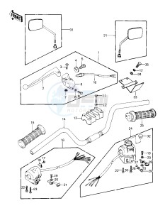 KZ 1000 C [POLICE 1000] (C2-C4) [POLICE 1000] drawing HANDLEBAR -- 79-81 C2_C3_C4- -