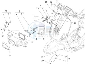 S 125 4T 3V E3 ie (APAC) (KR, RI, VT) drawing Front headlamps - Turn signal lamps