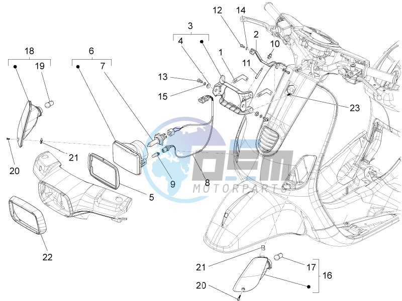 Front headlamps - Turn signal lamps