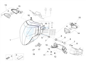 SHIVER 900 E4 ABS NAVI (NAFTA) drawing Front lights