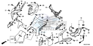 VFR1200FDF VFR1200F Dual Clutch E drawing UPPER COWL