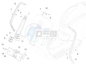 Primavera 150 4T 3V iGET (APAC) (AU, CN, EX, RI, TN) drawing Front shield