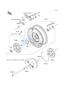 VN 1600 D [VULCAN 1600 NOMAD] (D6F-D8FA) D7F drawing REAR WHEEL_CHAIN