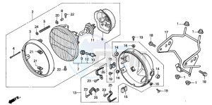 CB600F CB600F drawing HEADLIGHT (CB600F2)